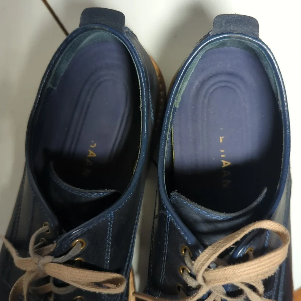 Cole Haan Tyler Grand Blue Leather Oxford Shoes‎ Size 9 Men's C25106 Preppy